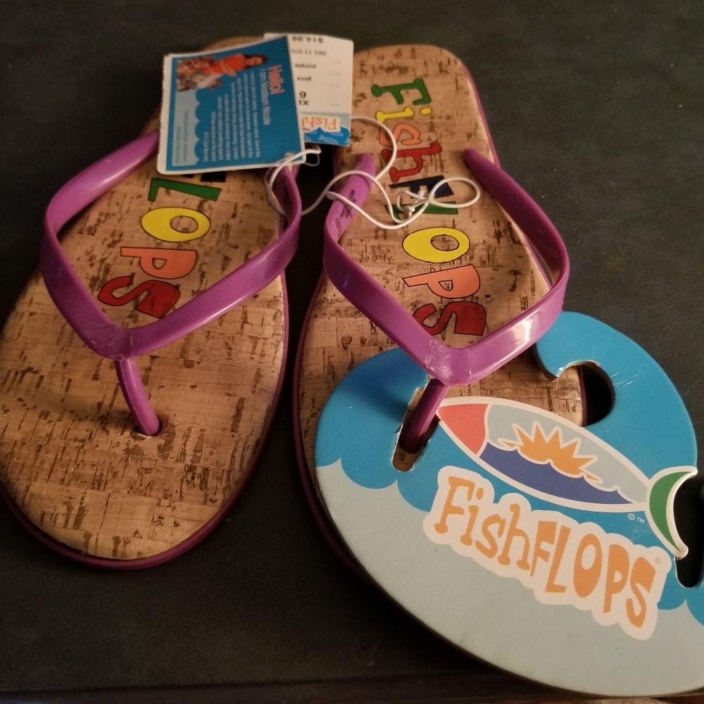 Girls Fish Flops Size XL 6